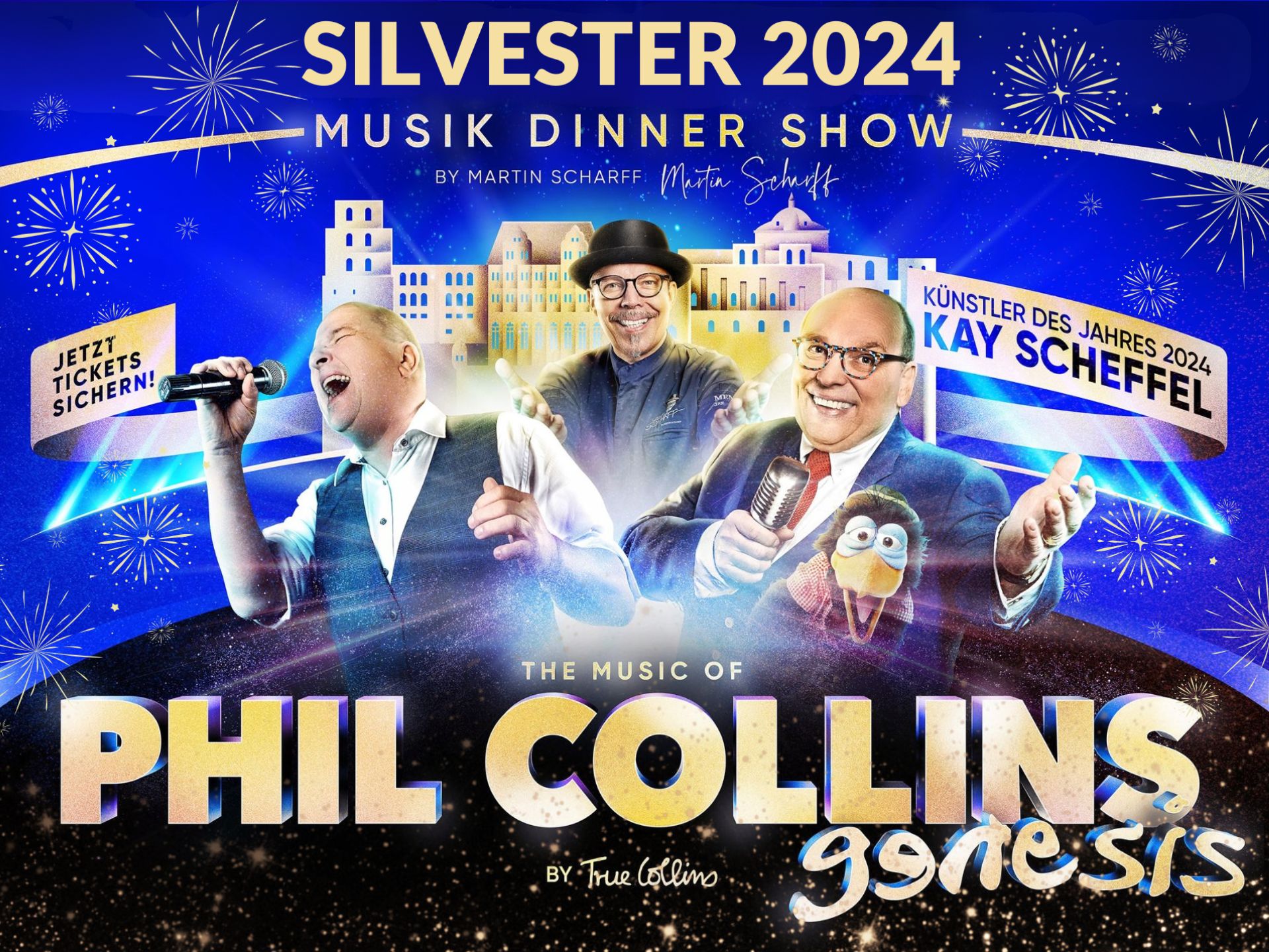 The music of Phil Collins Silvestershow mit Kay Scheffel Musik-Dinner-Show Heidelberger Schloss Martin Scharff