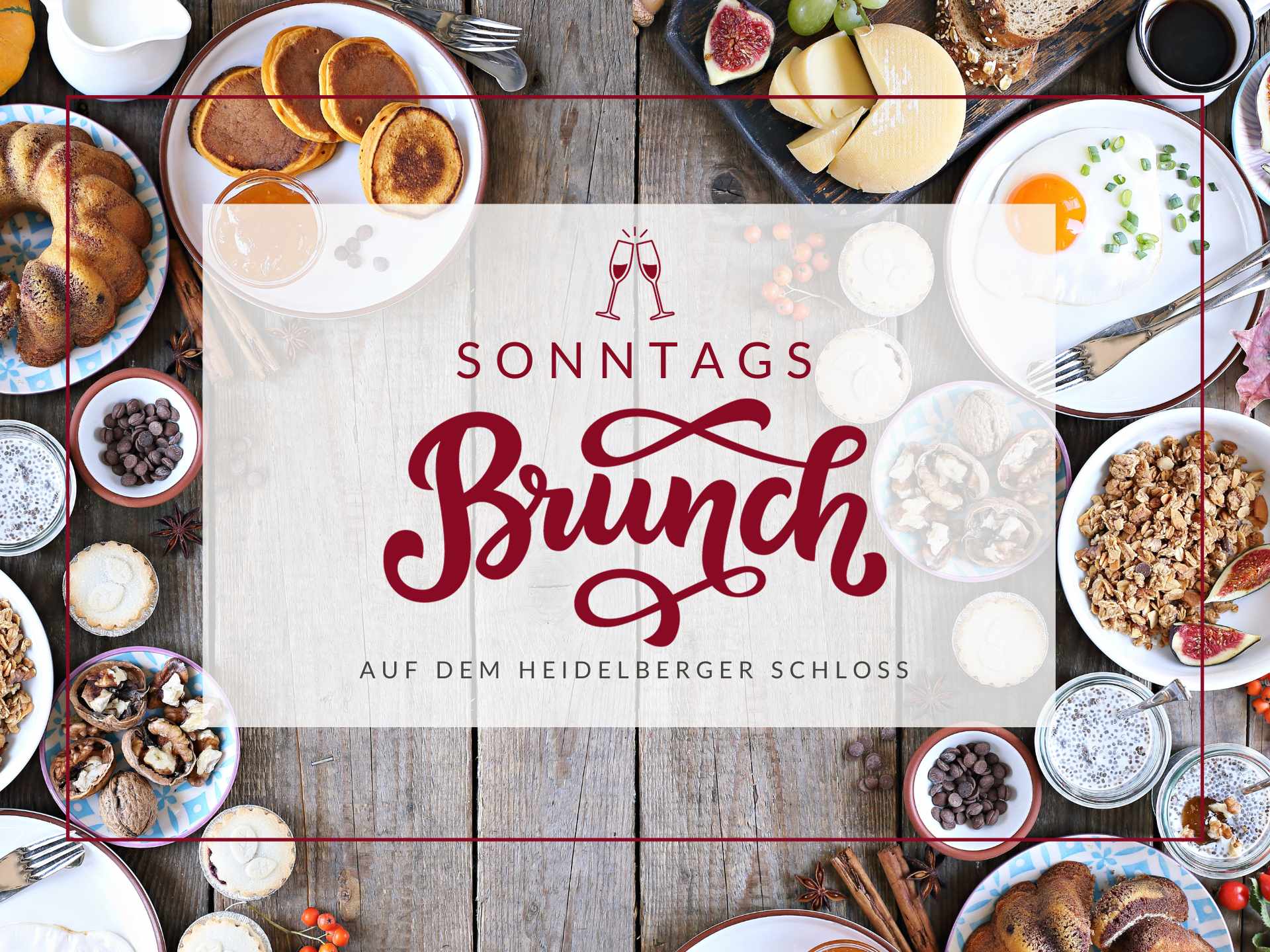 Grafik Sonntagsbrunch auf dem Heidelberger Schloss